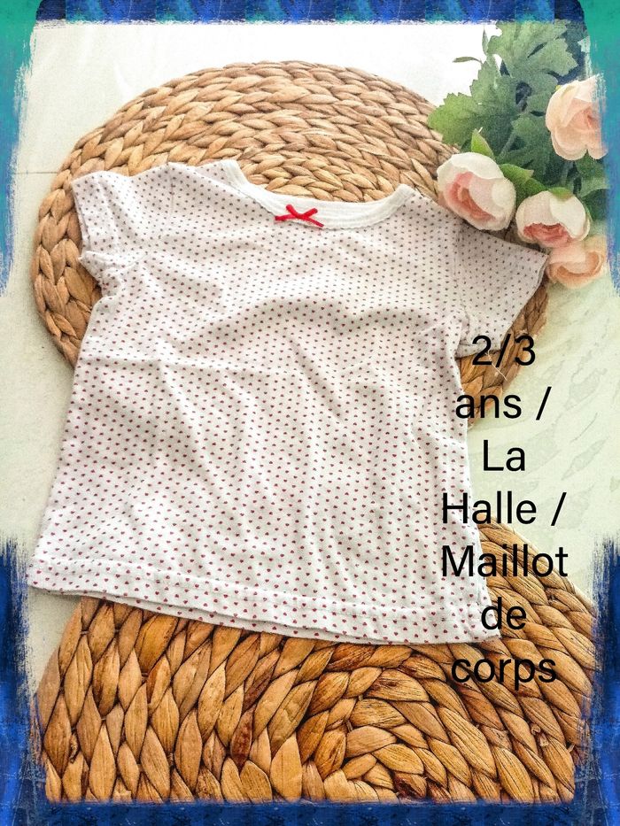2/3 ans La Halle maillot de corps toutes saisons /Excellent état
