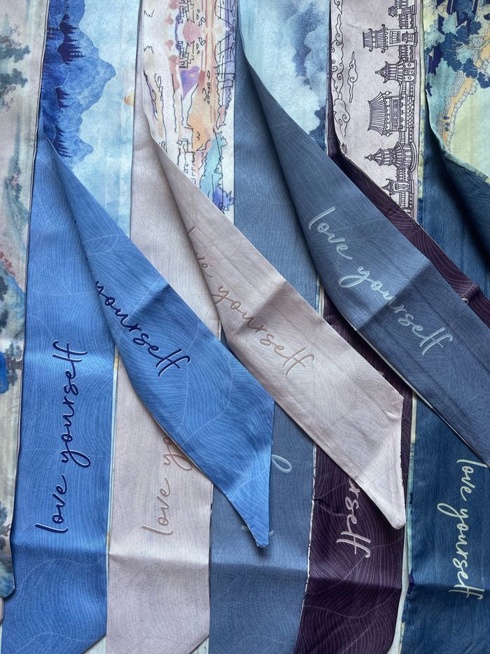 Lot de 8 bandeaux, foulards vintage - photo numéro 7