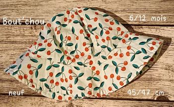 Chapeau d'été cerises Bout'chou 6/12 mois