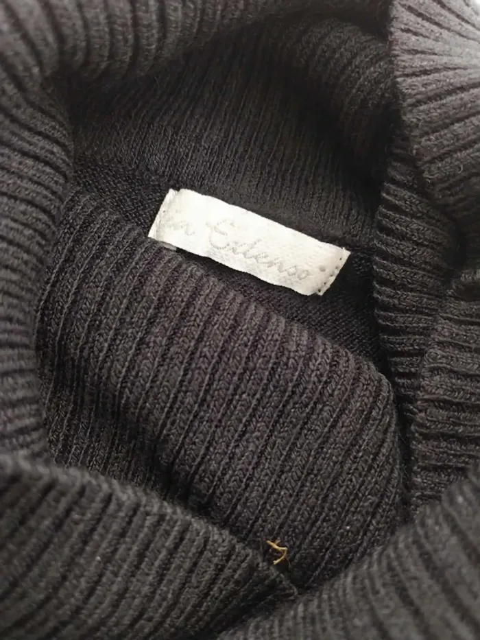 Pull noir sans mache col roule T38 - photo numéro 4