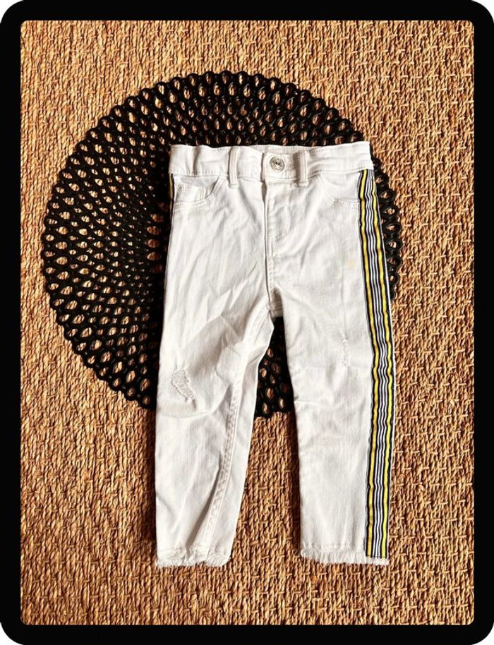 Jean bande blanc