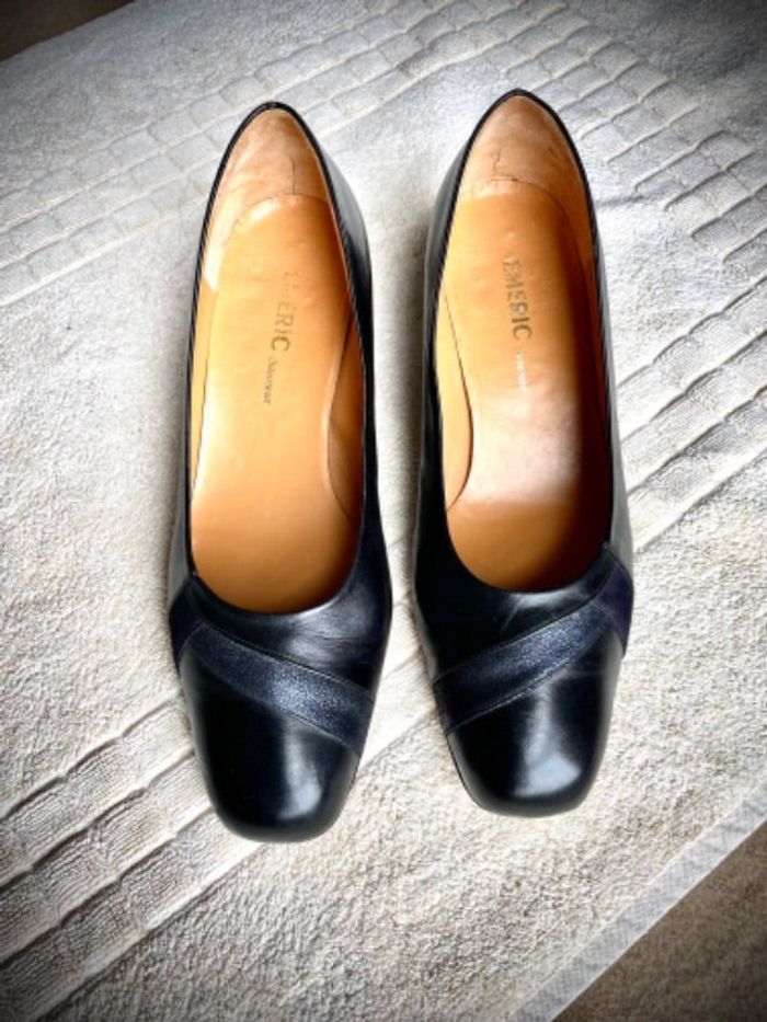 Chaussures noires et bleues taille 38,5 en TBE