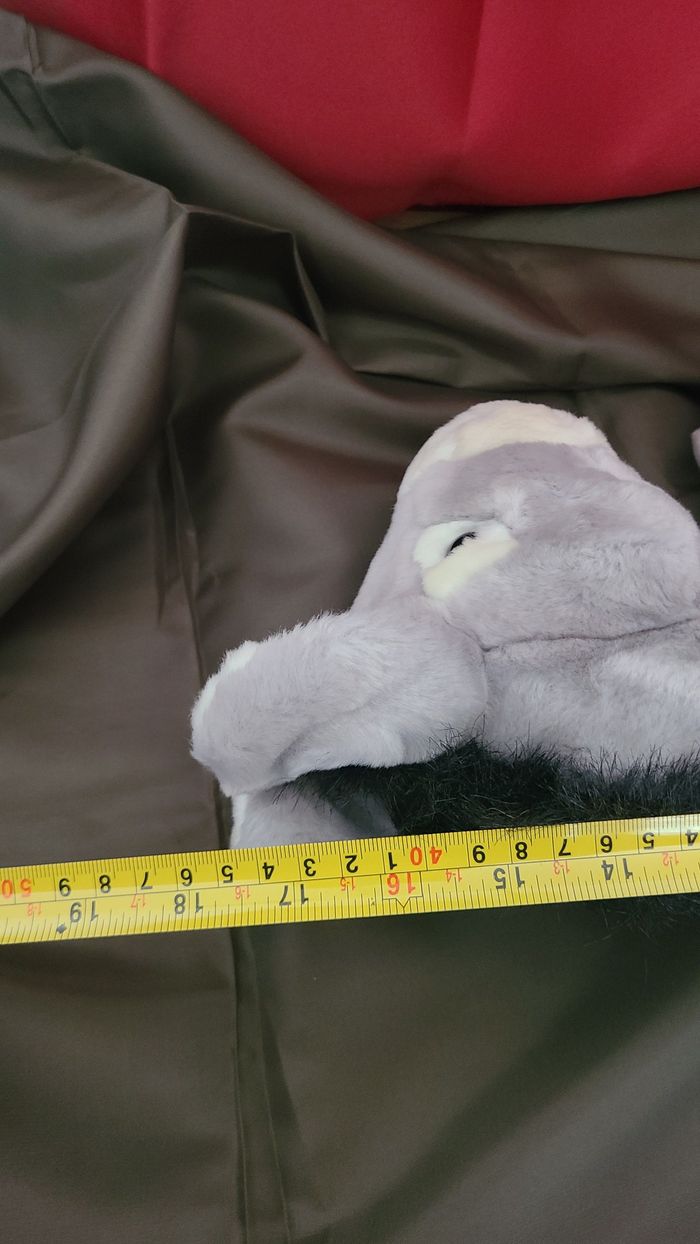Peluche Ane gris noir blanc - photo numéro 5