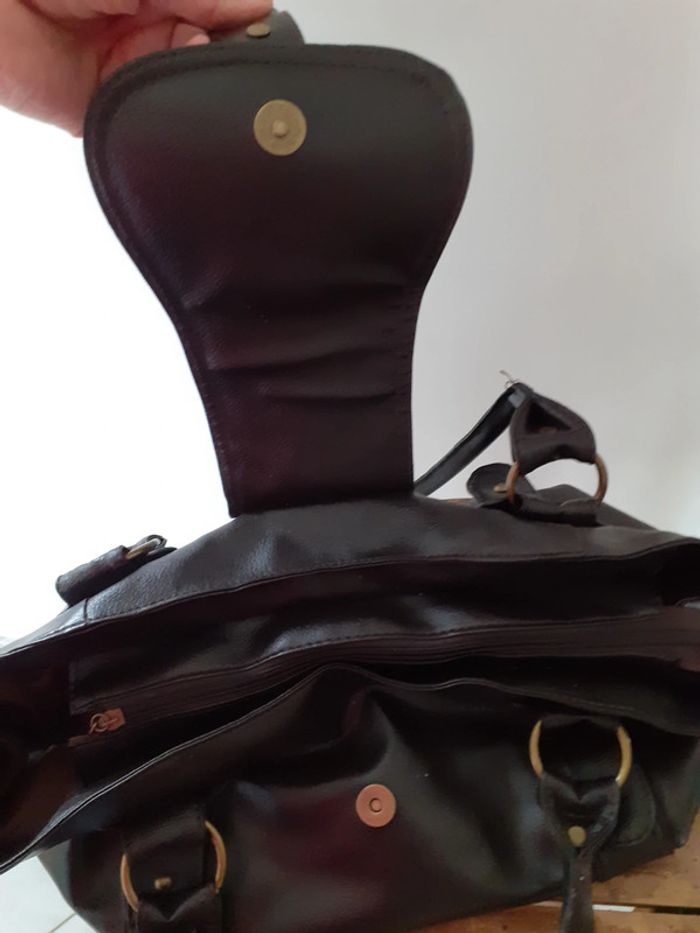 Sac polochon marron - photo numéro 3