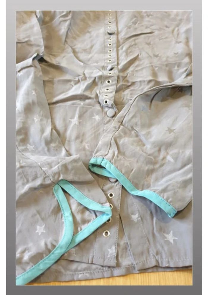 Chemisier femme Zadig & Voltaire M gris et turquoise - photo numéro 4