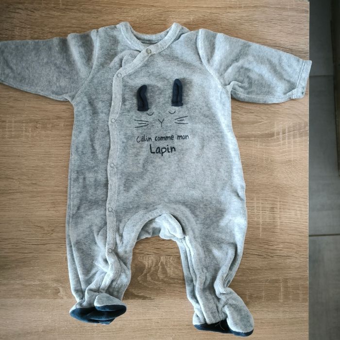 Pyjama velours taille 3 mois - photo numéro 3