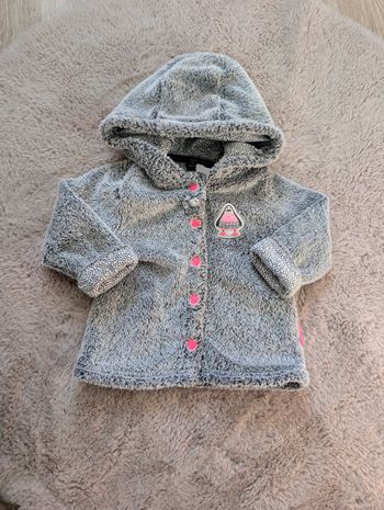 Veste polaire Terre de Marins 12 mois – grise doublée – très bon état