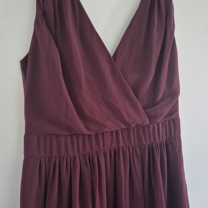 Robe bretelles large en tulle bordeaux neuve - Kiabi - Taille L : 40 - photo numéro 3