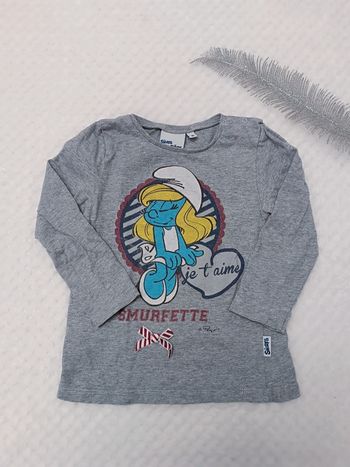🔸T-shirt Manches Longues Les Schtroumpfs – 18 mois 🔸
