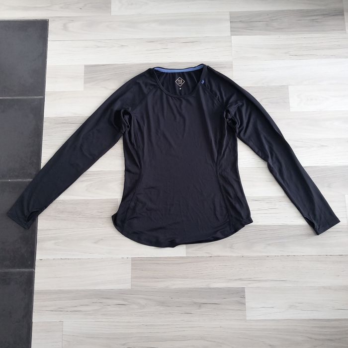 T-shirt femme de sport manches longues noir Tex taille 38