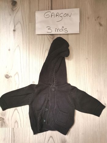 🚒 Gilet à capuche 3 mois 