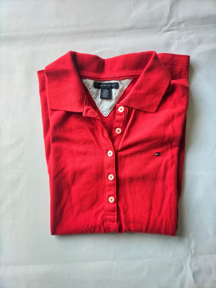 Polo Tommy Hilfiger Femme Rouge – Taille XS