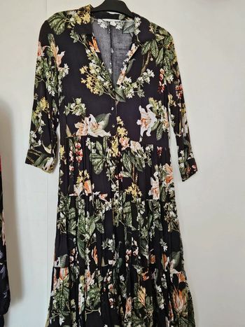 Robe midi imprimée tropical H&M