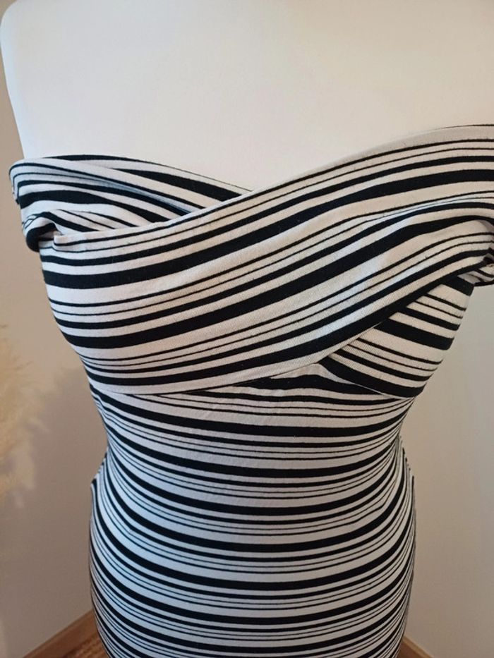 Robe rayée moulante Coolcat taille M 38 - photo numéro 3