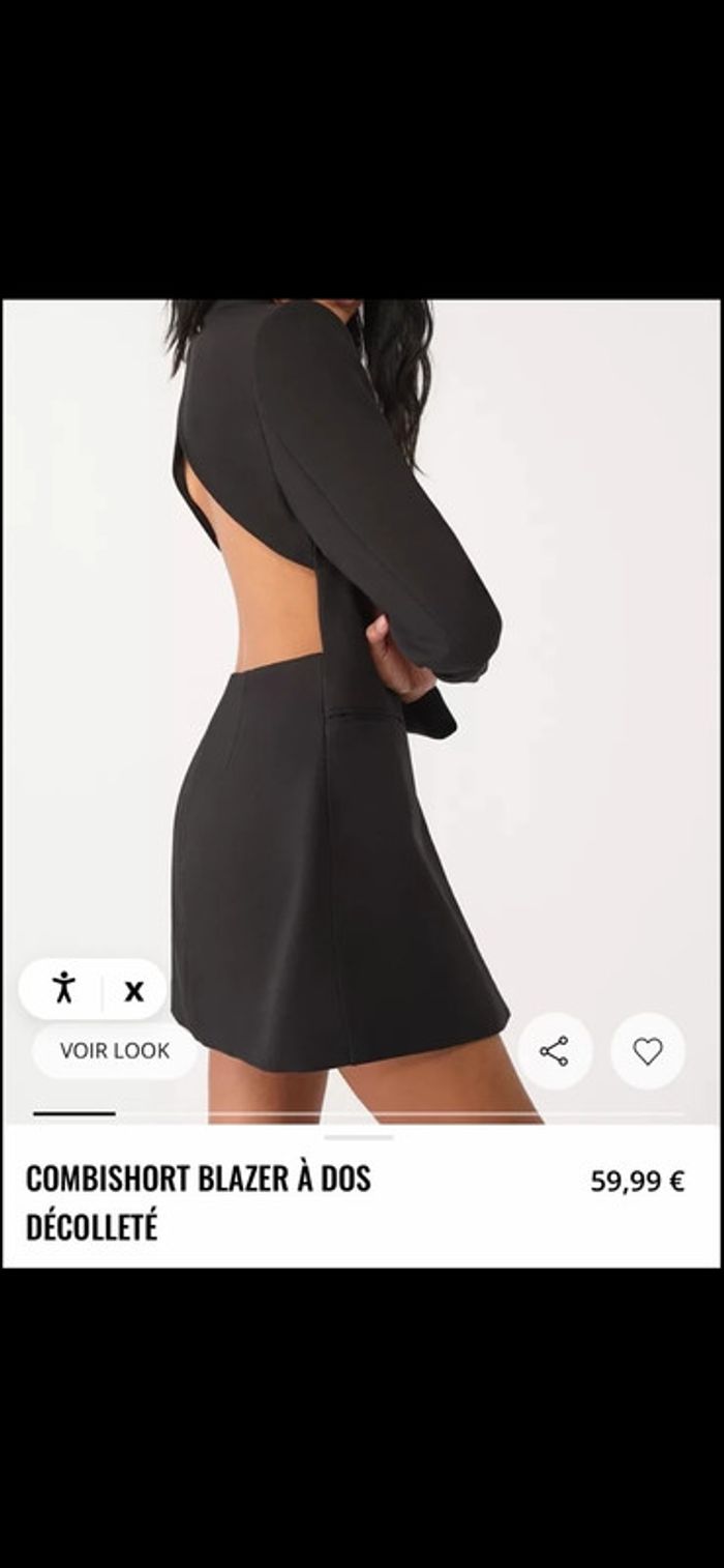 Blazer dos nu façon robe short