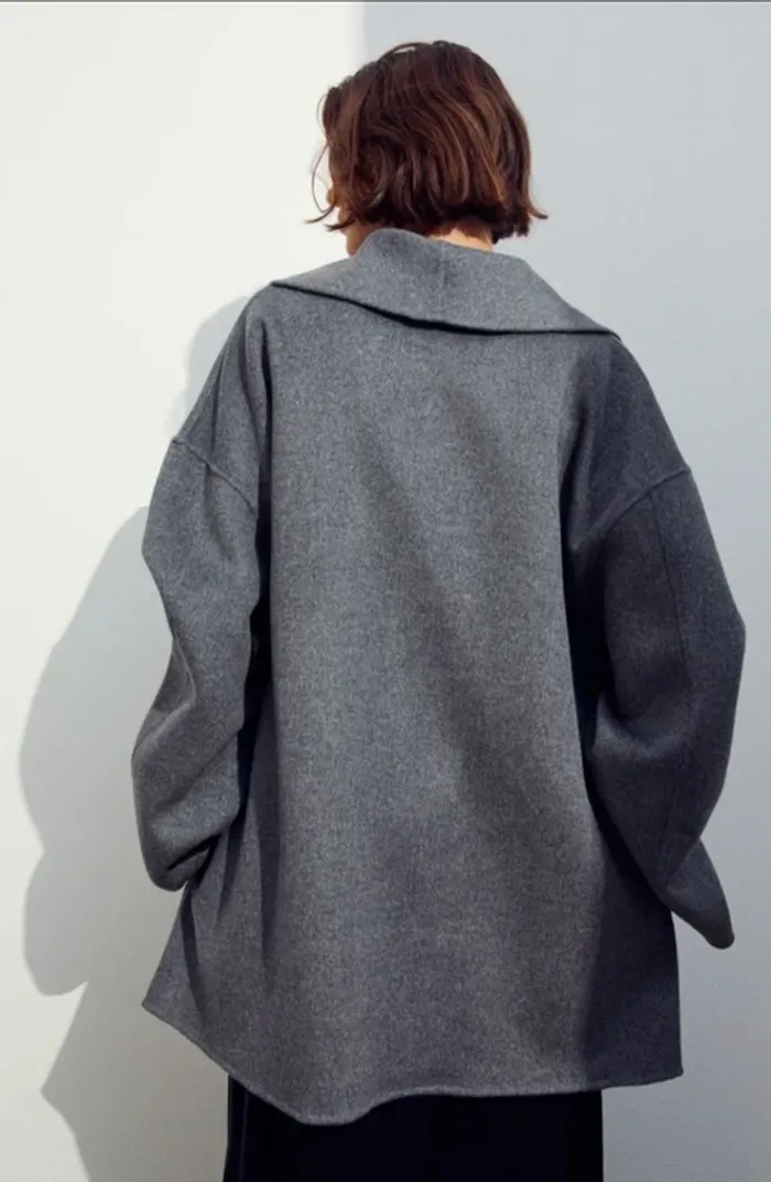 Manteau oversize en laine mélangée - photo numéro 10