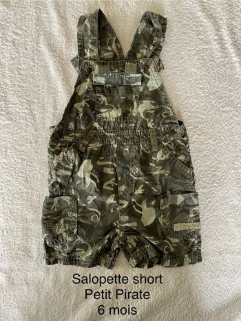 6 mois salopette short