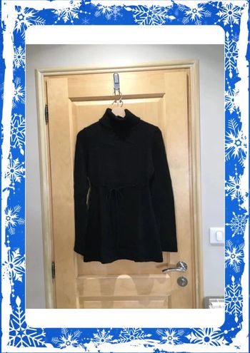 Pull long col roulé camaïeu