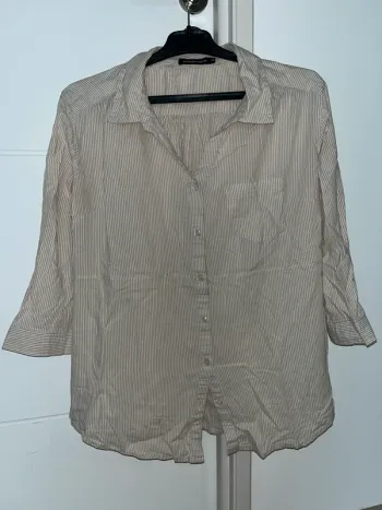 Chemise rayée beige taille 38