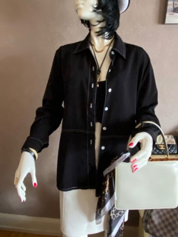 Surchemise longue noire T42 Ici Et Maintenant