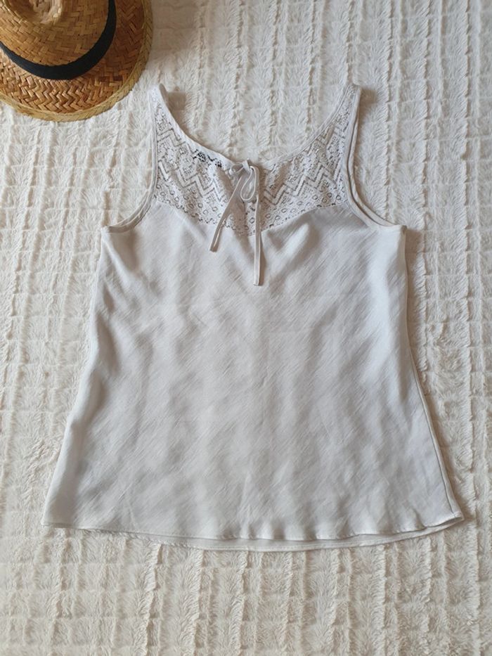 Top blanc de nuit taille 38 Etam - photo numéro 4