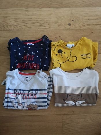 Lot t-shirt ML 24 mois