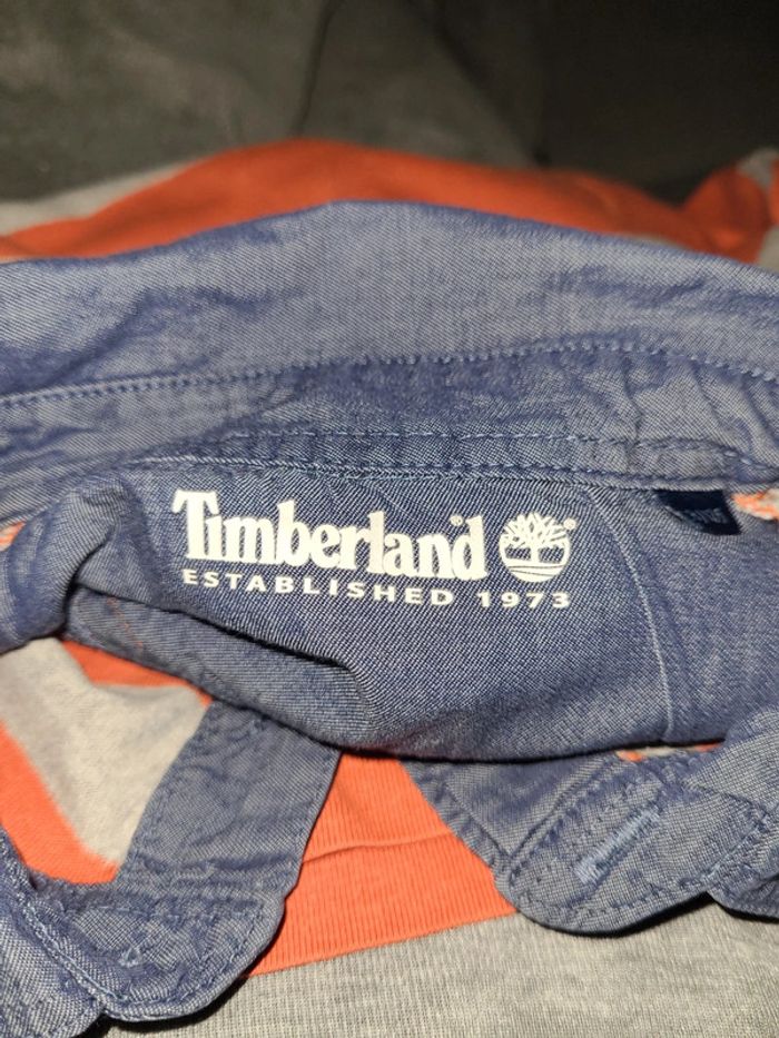 Polo orange et gris ML Timberland 8 ans - photo numéro 2