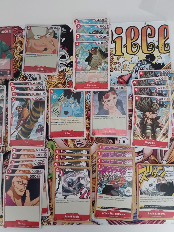 Lot carte one piece op01 rouge - photo numéro 2
