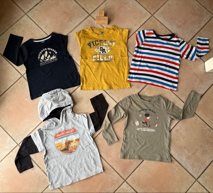 Lot 5 Tee-shirts manches longues 4 ans garçon
