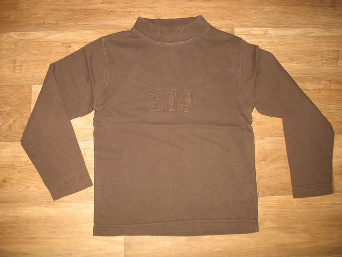 TEE SHIRT ML MARRON GARÇON - OKAIDI - 8 ANS - n°01 - photo numéro 1