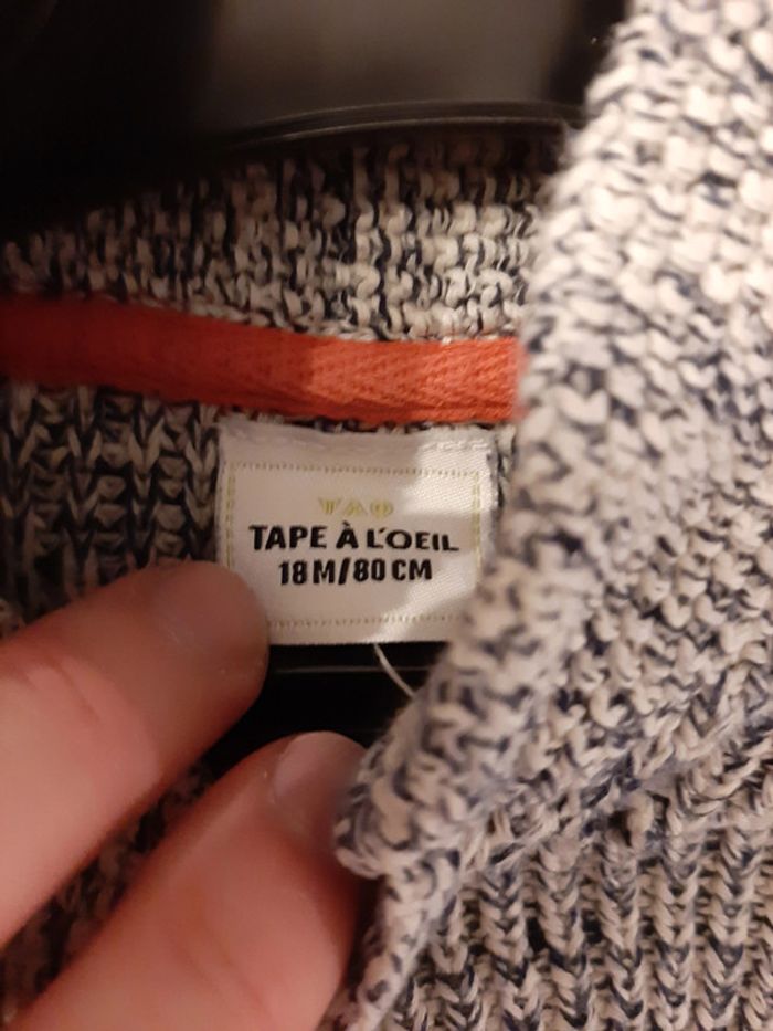 Gilet garçon 18mois tape a loeil - photo numéro 2