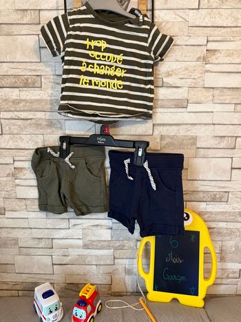 Lot shorts et t-shirt Garçon - T6mois - Gémo 