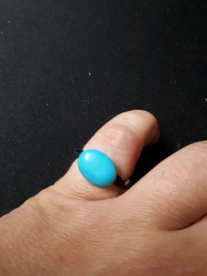 Bague élastique bleu et noir