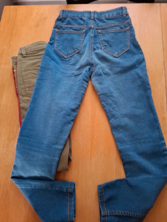 Pantalon jennyfer kaki et bleu - photo numéro 5