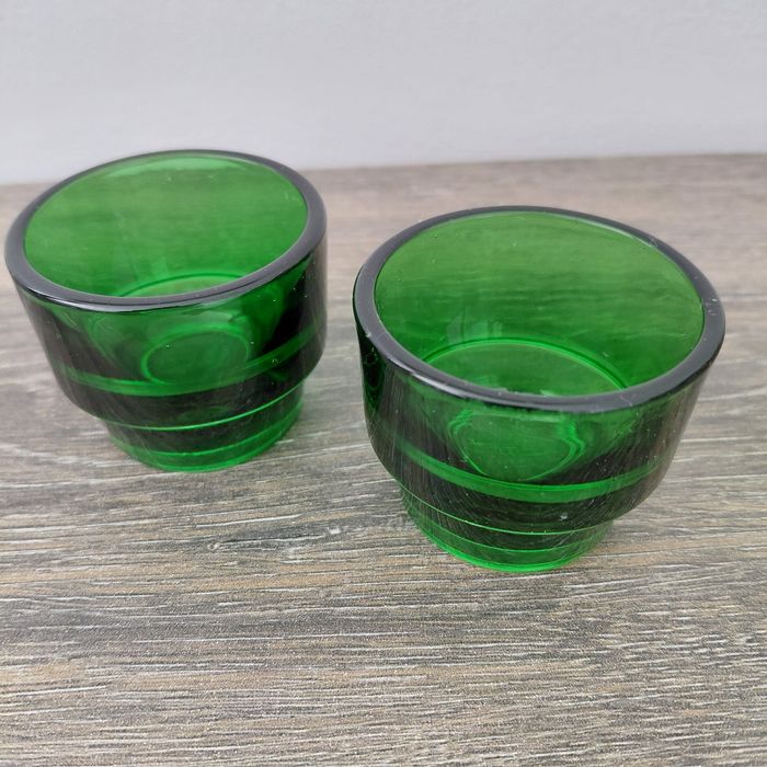 2 coquetiers huilor verre vert - photo numéro 3