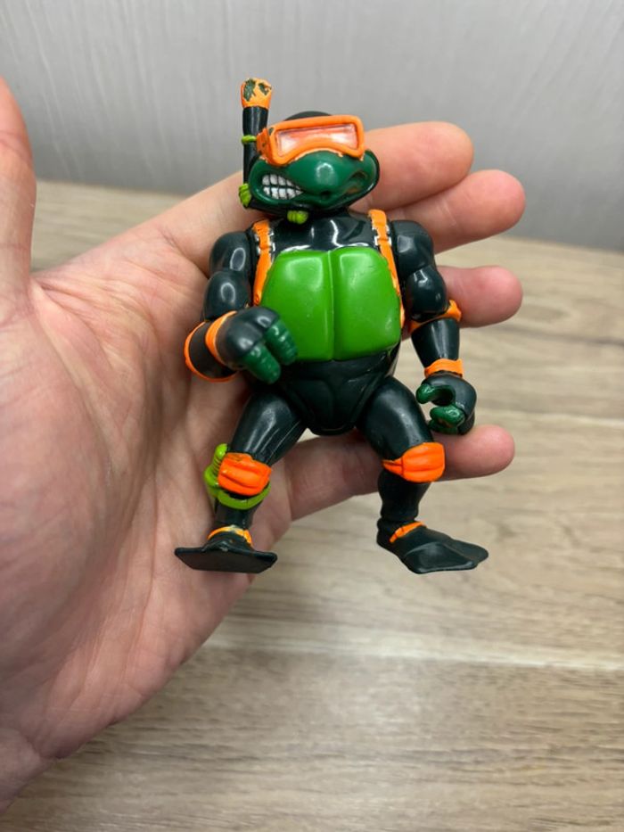 Figurine action figure TMNT Tortues Ninja Seal Mike plongeur 1992 incomplet Mirage Studios - photo numéro 3