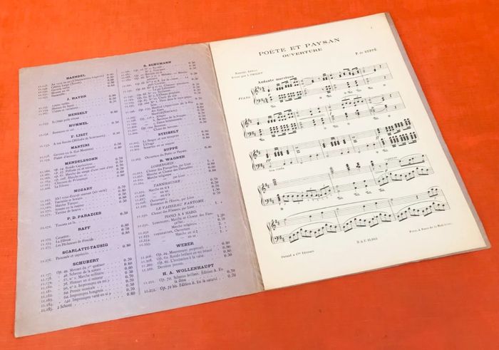 Ancienne partition de Musique Franz Von Suppé Poète et Paysan - photo numéro 7