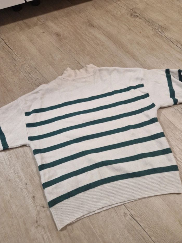 Pull bandes vertes - photo numéro 3