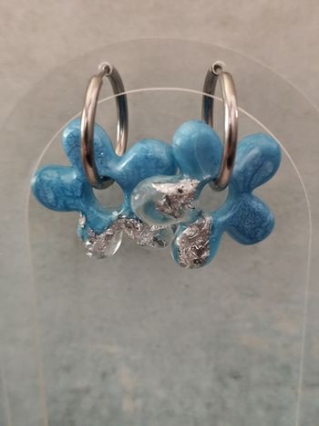Boucles d'oreilles créoles avec pampilles