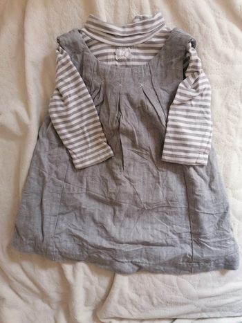 Lot robe sous pull rayés 6 mois