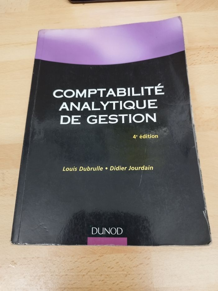 COMPTABILITÉ

ANALYTIQUE DE GESTION

4º édition

Louis Dubrulle.

Didier Jourdain