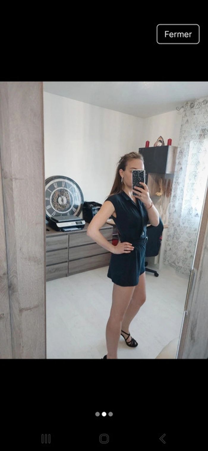 Combishort femme noir t34 - photo numéro 2