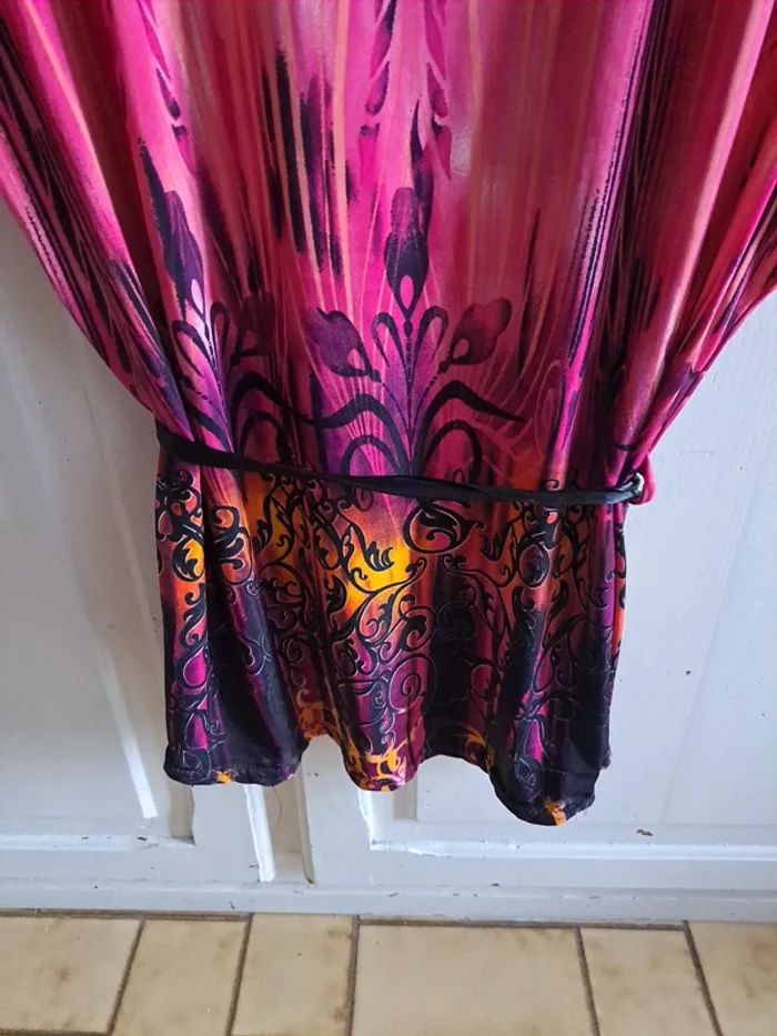 Blouse manche courte rose taille unique - photo numéro 4