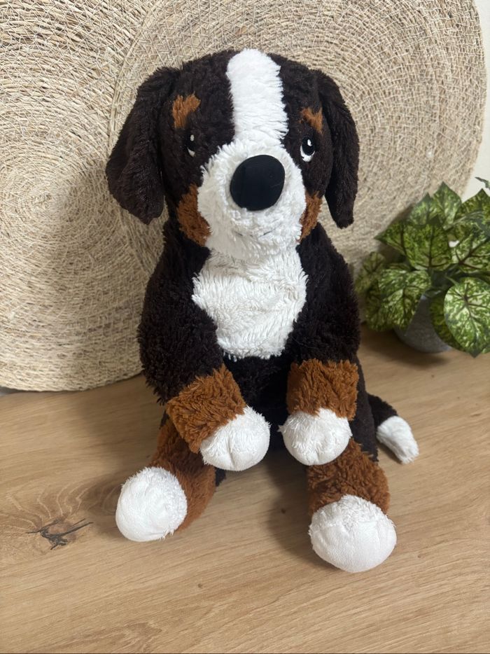 Doudou chien bouvier bernois marron blanc ikea - photo numéro 2