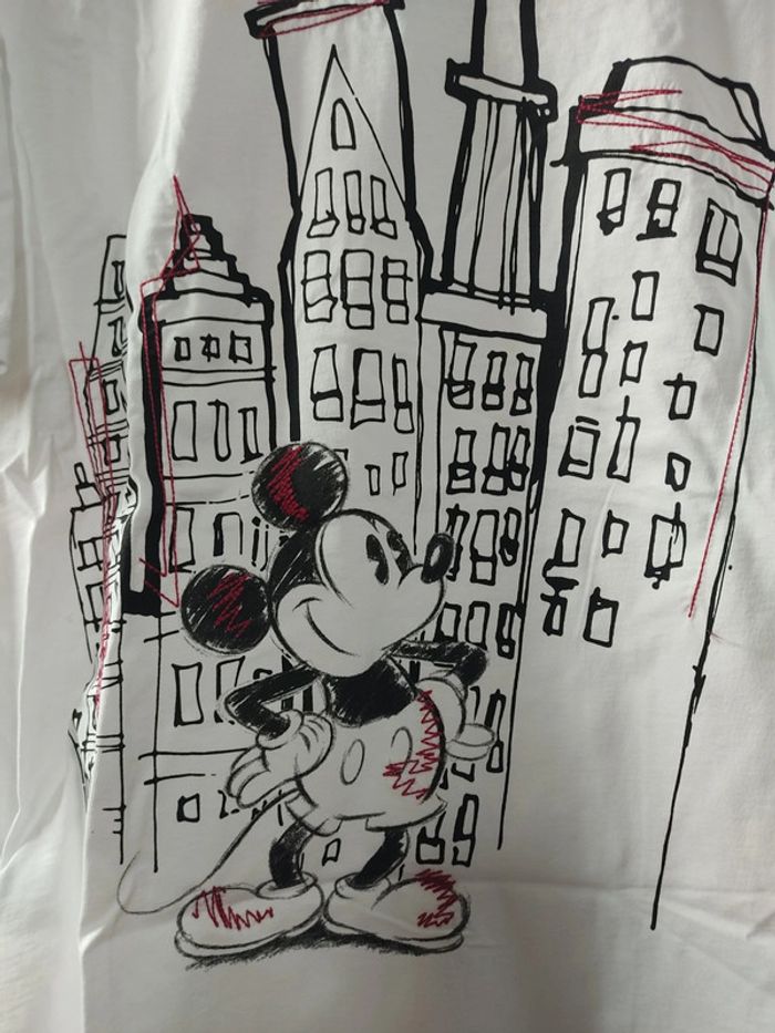 T-shirt femme blanc Disney Mickey Mouse S coton Neuf