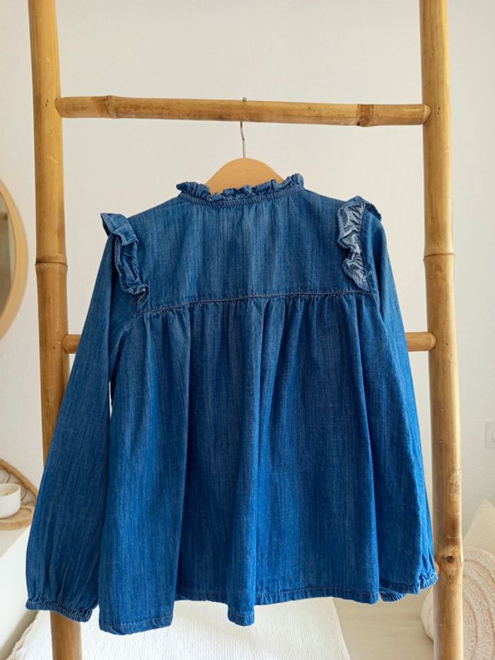 Chemise blouse boutons pression en jean Monoprix 8 ans - photo numéro 4