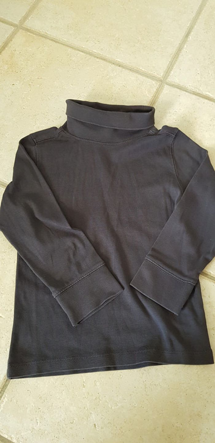 Sous pull garçon gris anthracite