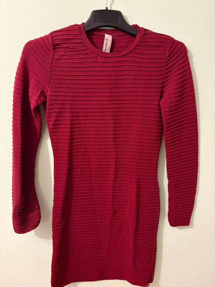 Robe moulante bordeau