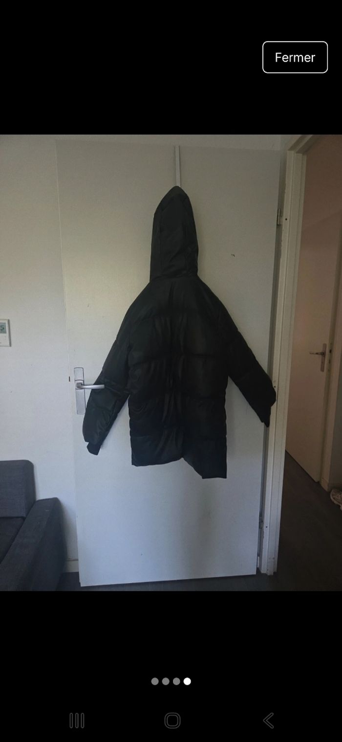 Doudoune noir à capuche - photo numéro 2