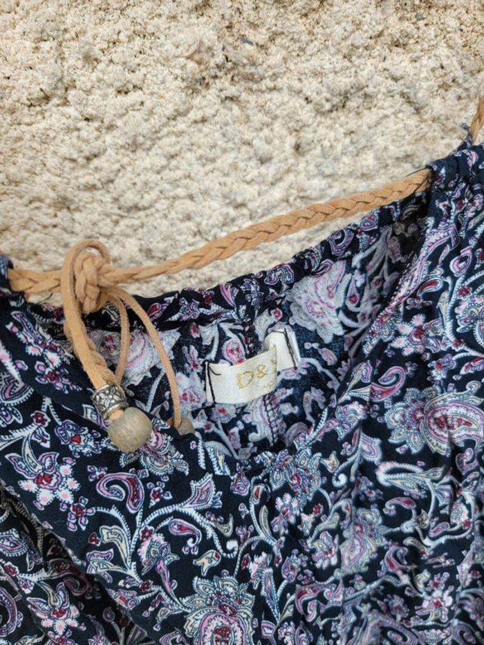 Robe tunique courte mosaïque ethnique pour l'été - photo numéro 3